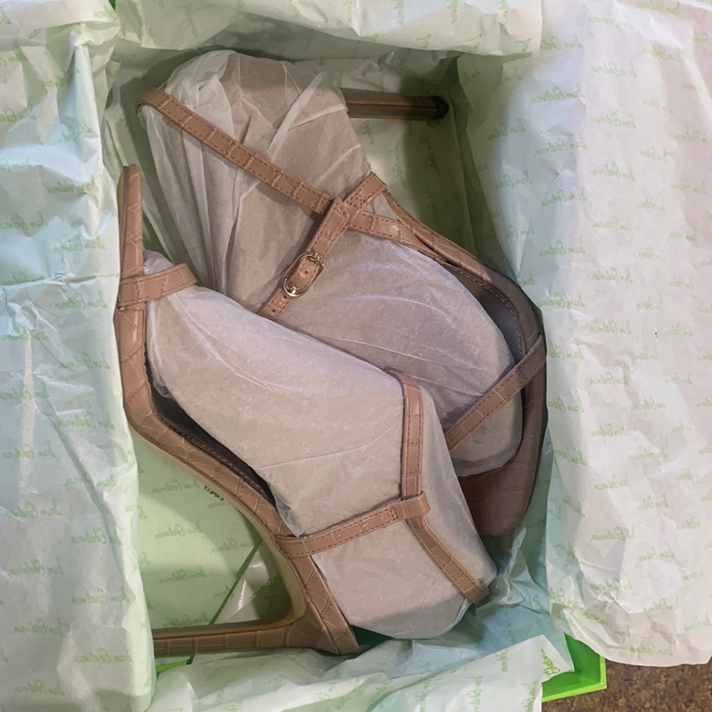 Sam Edelman tan strap it heels - NEW